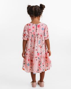 Vestido Infantil Menina Estampa Flora Manga Curta