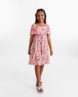 Vestido Infantil Menina Estampa Flora