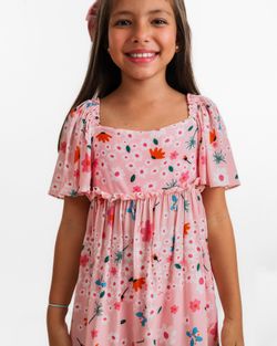 Vestido Infantil Menina Estampa Flora