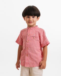 Camisa Infantil Menino  Listrada Vermelha