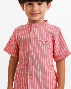 Camisa Infantil Menino  Listrada Vermelha