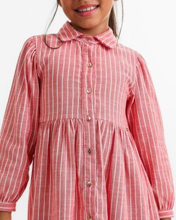 Vestido Infantil Menina Chemise Listrado