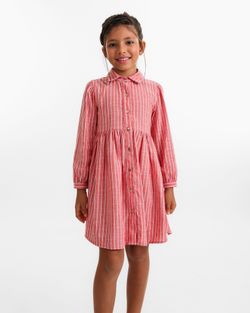 Vestido Infantil Menina Chemise Listrado