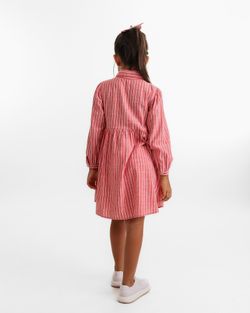Vestido Infantil Menina Chemise Listrado