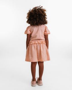 Vestido Infantil Menina Laranja Frufru