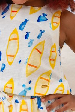Blusa Infantil Menina Estampa Canoa