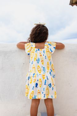 Vestido Infantil Menina Estampa Canoa