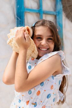 Macaquinho Infantil Menina Estampa Búzios