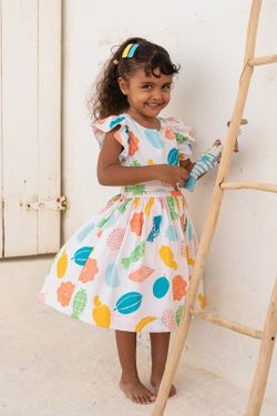 Vestido Infantil Menina Estampa Fruta-Cor