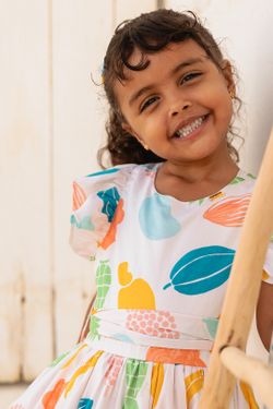 Vestido Infantil Menina Estampa Fruta-Cor