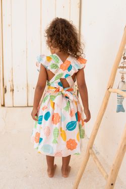 Vestido Infantil Menina Estampa Fruta-Cor