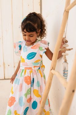 Vestido Infantil Menina Estampa Fruta-Cor