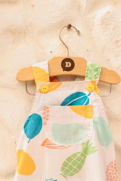 Jardineira Infantil Bebê Menino Estampa Fruta-Cor