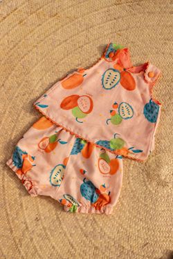 Conjunto Infantil Bebê Menina Estampa Quintal da Bahia