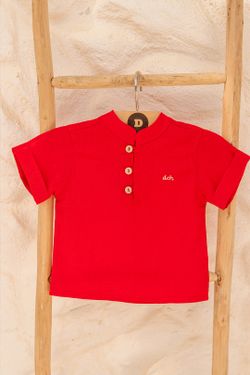 Conjunto Bebê Menino Listras Vermelhas