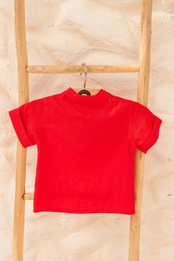 Conjunto Bebê Menino Listras Vermelhas