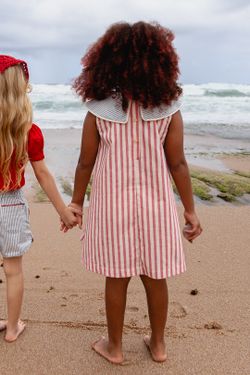 Vestido Infantil Menina Listrado Náutico