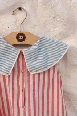 Vestido Infantil Menina Listrado Náutico