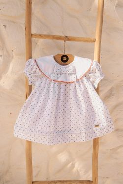 Vestido Infantil Bebê Menina Pipoquinha com Tapa-Fraldas