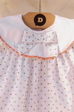 Vestido Infantil Bebê Menina Pipoquinha com Tapa-Fraldas