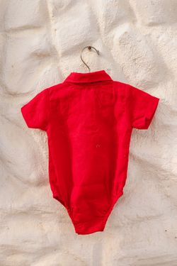 Camisa Body Vermelha Bebê 