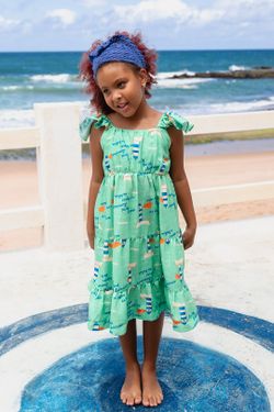 Vestido Infantil Menina Estampa Farol da Barra
