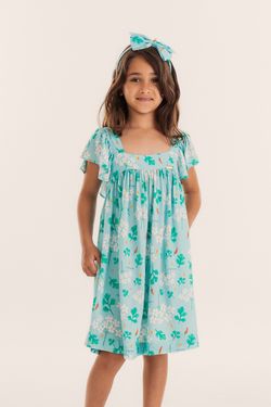 Vestido Infantil Menina Estampa Cheiro Verde