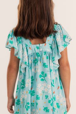 Vestido Infantil Menina Estampa Cheiro Verde