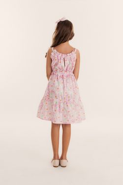 Vestido Infantil Menina Estampa Jardim