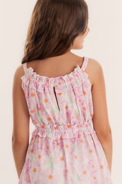 Vestido Infantil Menina Estampa Jardim