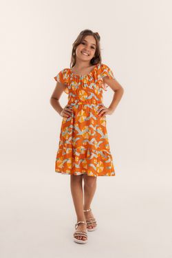 Vestido Infantil Menina Estampa Praia