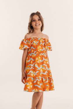 Vestido Infantil Menina Estampa Praia