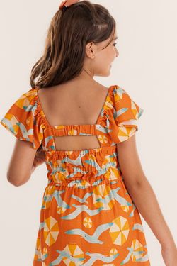 Vestido Infantil Menina Estampa Praia