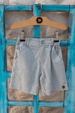 Bermuda Infantil Menino Listrada Azul
