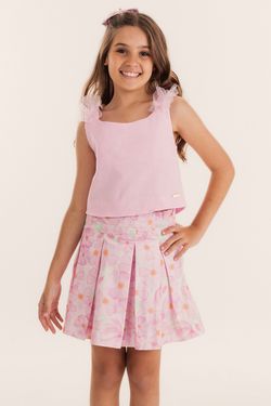 Conjunto Infantil Saia Jardim