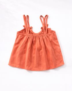 Blusa Infantil Menina Laranja Alça Dupla