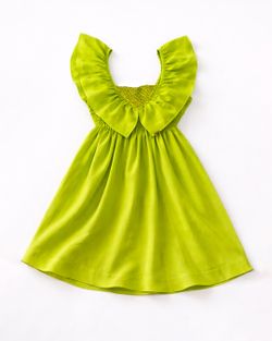 Vestido Infantil Menina Verde Limão