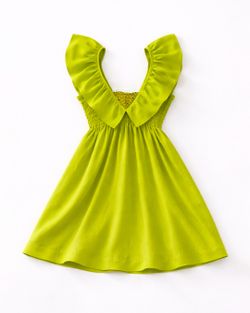 Vestido Infantil Menina Verde Limão
