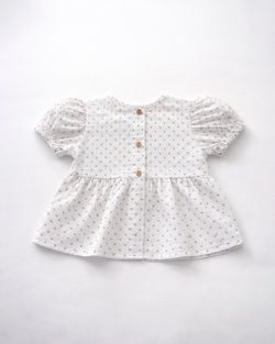 Bata Infantil Menina Branca Laços Peplum