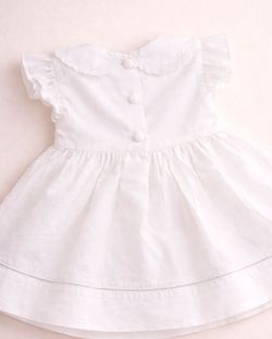 Vestido Infantil Bebê Menina Branco Batizado Cambraia 