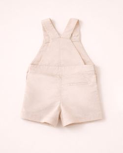 Jardineira Infantil Bebê Menino Sarja Bege