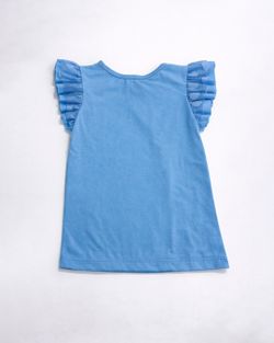 Kit Infantil Menina Blusa Azul com Colar