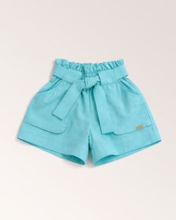 Short Infantil Menina Azul
