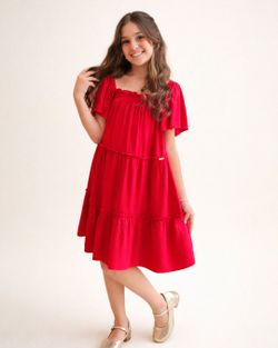 Vestido Infantil Menina Vermelho