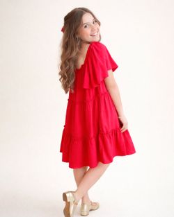 Vestido Infantil Menina Vermelho