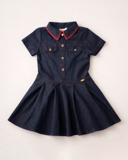 Vestido Infantil Menina Jeans Godê