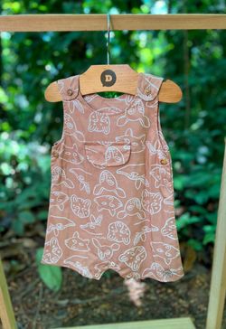 Macaquinho Infantil Bebê Menino Estampa Pequenos Habitantes