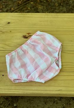 Vestido de Festa Infantil Bebê Menina Xadrez Vichy Rosa com Calcinha