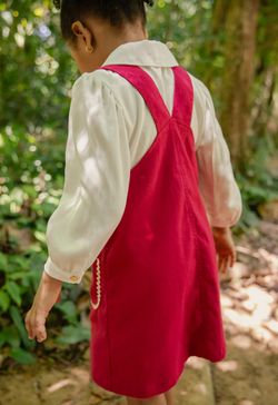 Jardineira Infantil Menina Pink
