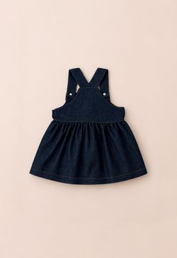 Jardineira Infantil Bebê Menina Jeans Preto